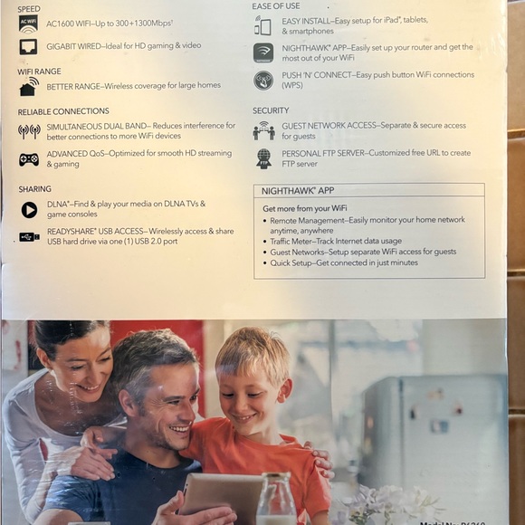 Netgear AC1600 WiFi Router - Black - Picture 3 of 4